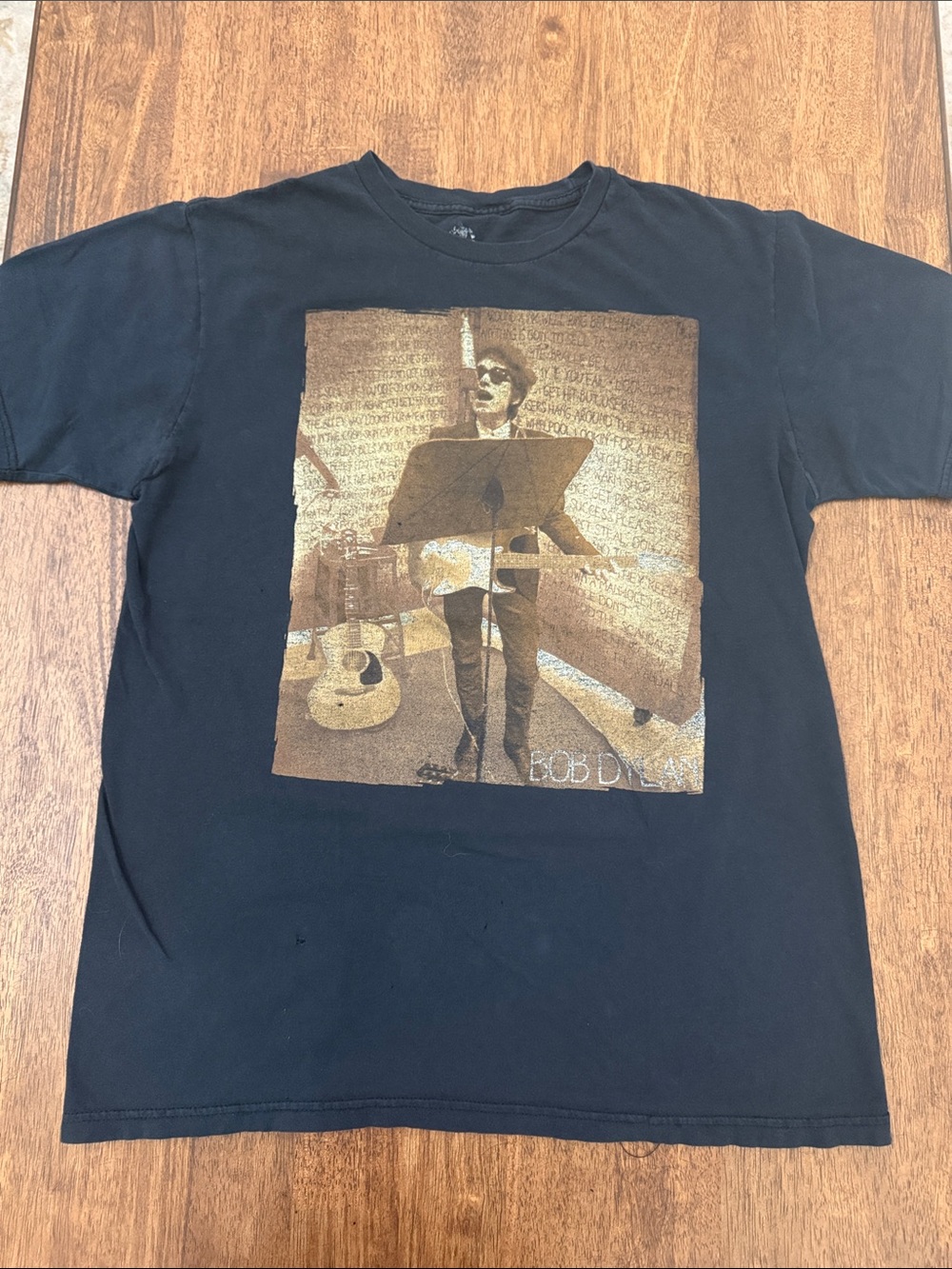 Men’s Bob Dylan Vintage Stage Print T Shirt